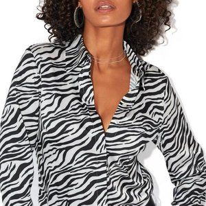 Vintage AMAZONE French Design Zebra Top